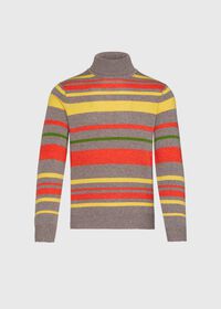 Paul Stuart Cashmere Multi Color Stripe Turtleneck, thumbnail 1