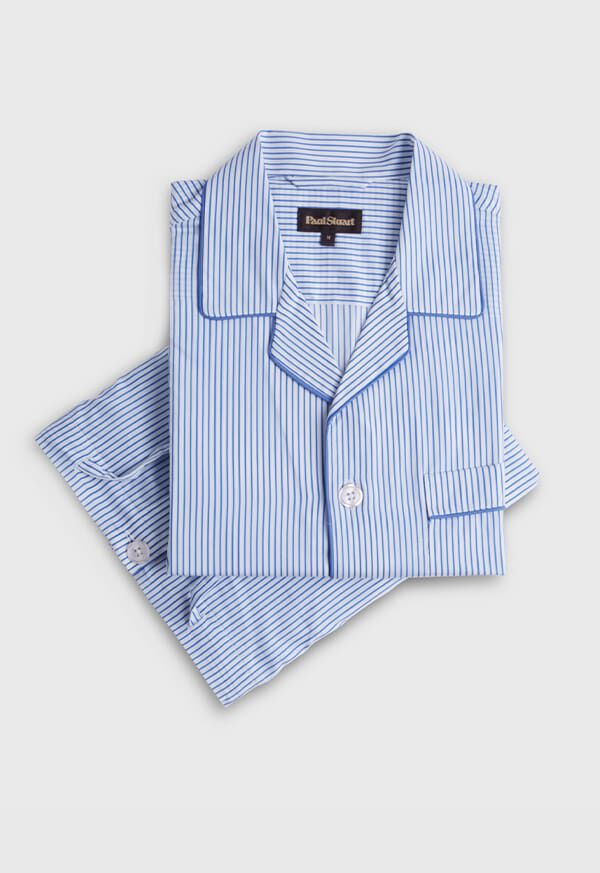 Paul Stuart Cotton Jacquard Stripe Pajama, image 1