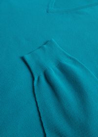 Paul Stuart Cotton Piqué V-Neck Sweater, thumbnail 2