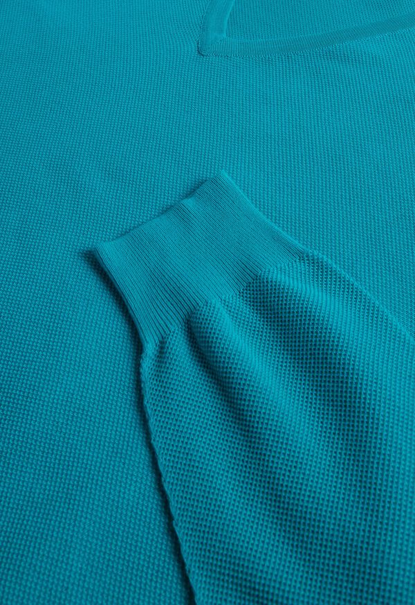 Paul Stuart Cotton Piqué V-Neck Sweater, image 2