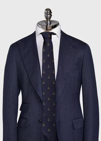 Paul Stuart Navy Christmas Tree Hioliday Tie, thumbnail 2