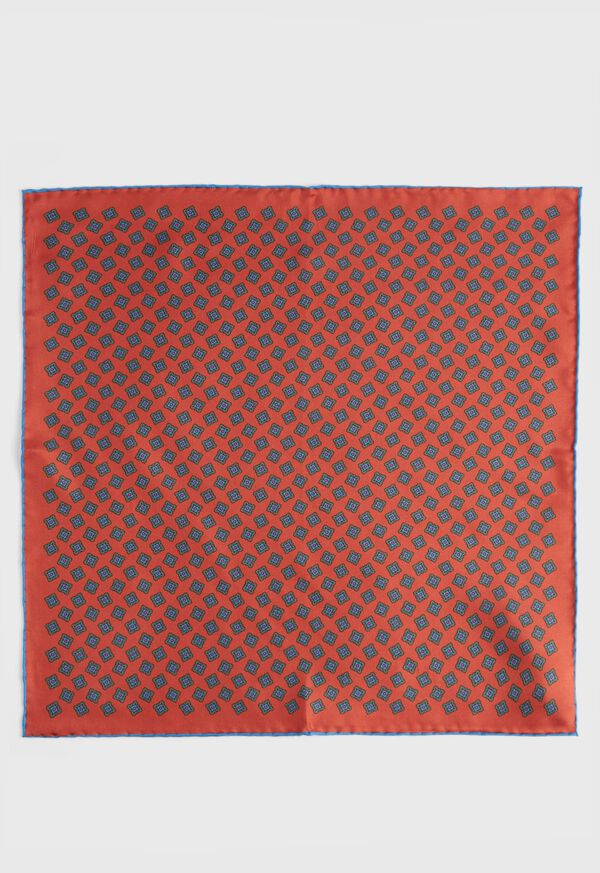 Paul Stuart Printed Silk Tossed Geometric Pocket Square, image 2