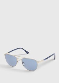Paul Stuart Persol® Sun Gold Sunglasses with Light Blue Lens, thumbnail 2