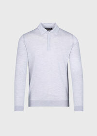 Paul Stuart Cashmere & Silk Long Sleeve Polo, thumbnail 1