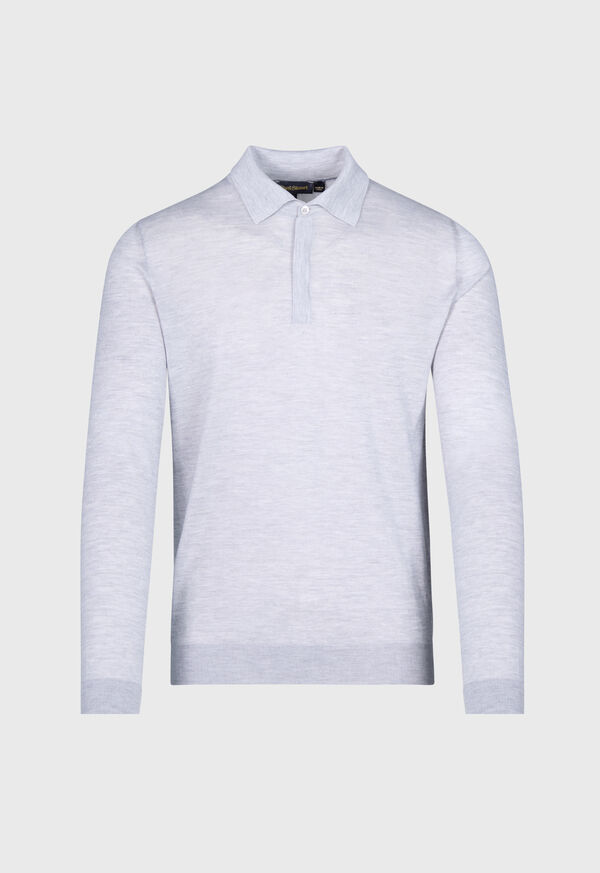Paul Stuart Cashmere & Silk Long Sleeve Polo, image 1