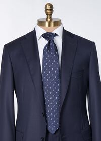 Paul Stuart Woven Silk Double Dot Tie, thumbnail 2