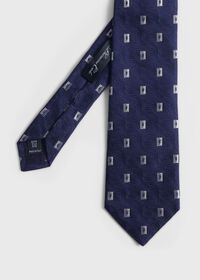 Paul Stuart Deco Square Woven Silk Tie, thumbnail 1