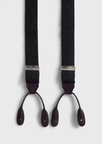 Paul Stuart Contrast Leather Trim Suspenders, thumbnail 2