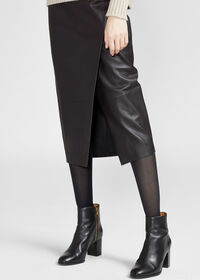 Paul Stuart Leather Midi Skirt, thumbnail 2