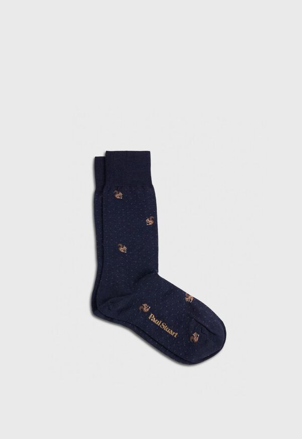 Paul Stuart Squirrel Motif Sock, image 1