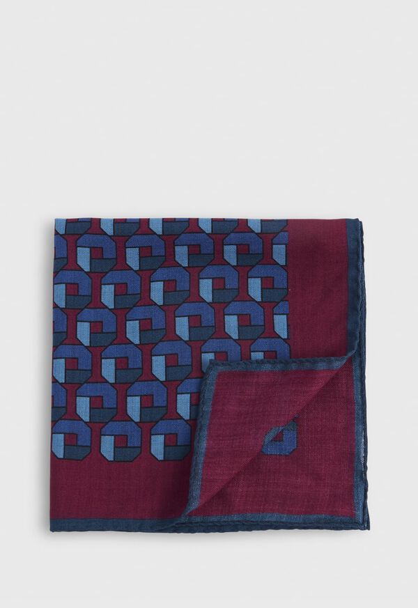 Paul Stuart Multicolor Geometric Print Pocket Square, image 1