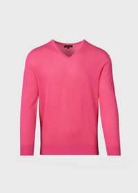 Paul Stuart Cotton Piqué V-Neck Sweater, thumbnail 1