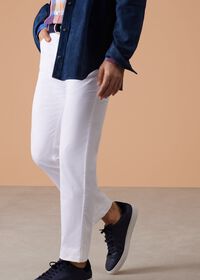 Paul Stuart Five Pocket Satin Finish Cotton Pant, thumbnail 4