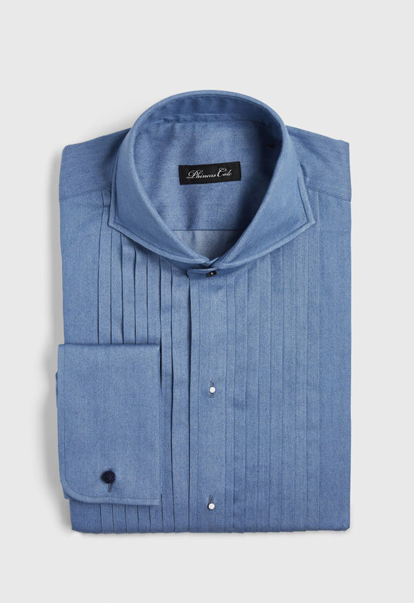Paul Stuart Pleated Bib Front Tuxedo Shirt, image 1
