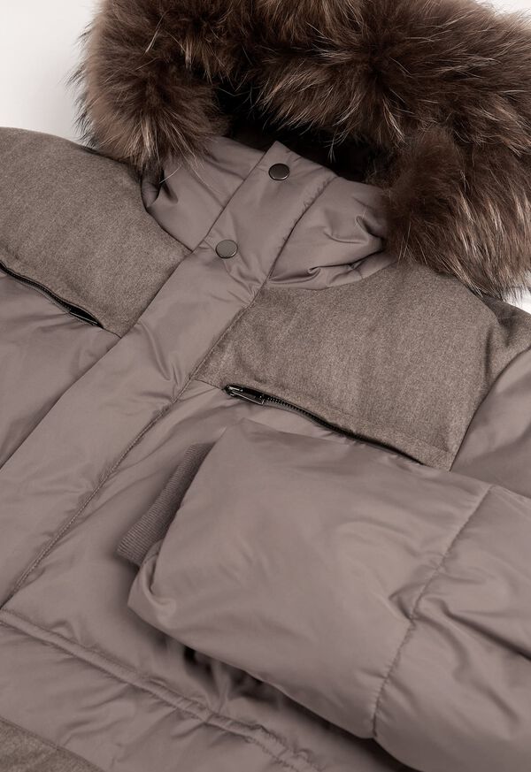 Paul Stuart Fur Hooded Quilted Down Parka, image 2