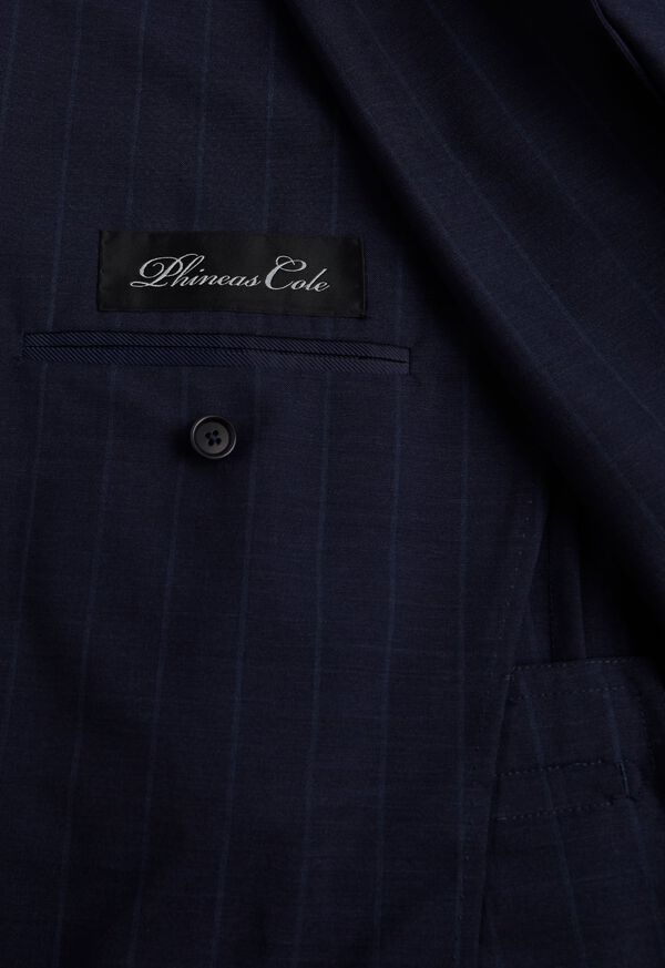 Paul Stuart Phineas Cole Wool Navy Tonal Stripe Suit, image 4