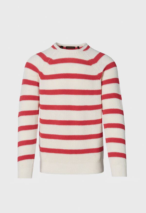 Paul Stuart Striped Cotton Crewneck Sweater, image 1