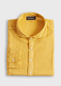 Paul Stuart Linen Half Placket Sport Shirt, thumbnail 2