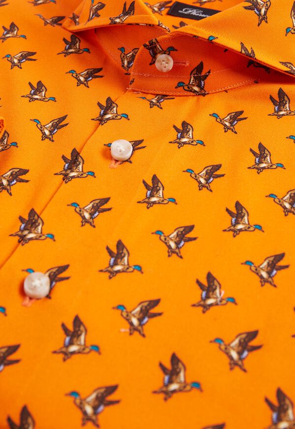 Paul Stuart Printed Geese Brushed Cotton Shirt, image 2