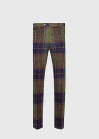 Paul Stuart Olive Multi Plaid Pant, thumbnail 1
