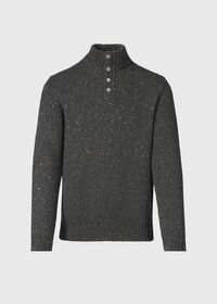Paul Stuart Wool & Cashmere Donegal Button Mock Neck, thumbnail 1