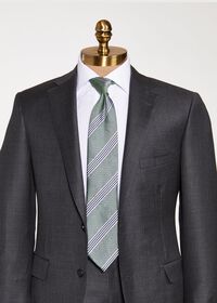 Paul Stuart Silk and Linen Stripe Tie, thumbnail 2
