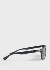 Paul Stuart Persol® Black Sunglasses with Green Lens, thumbnail 2