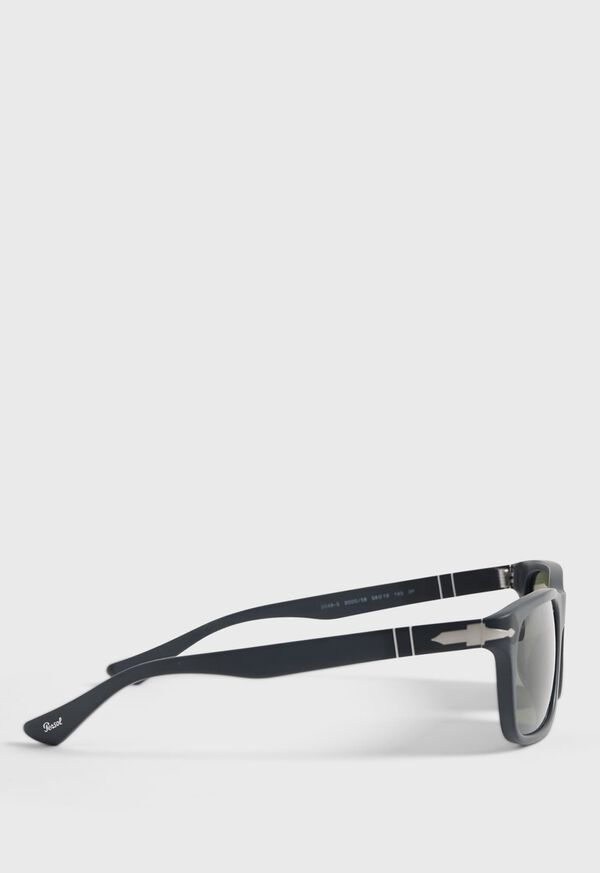Paul Stuart Persol® Black Sunglasses with Green Lens, image 2