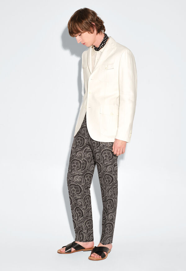 Paul Stuart Printed Paisley Linen Dress Trouser, image 2