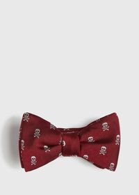 Paul Stuart Silk Skull and Crossbones Bow Tie, thumbnail 1