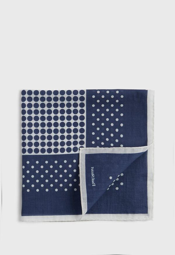 Paul Stuart Polka Dot Pocket Square, image 1