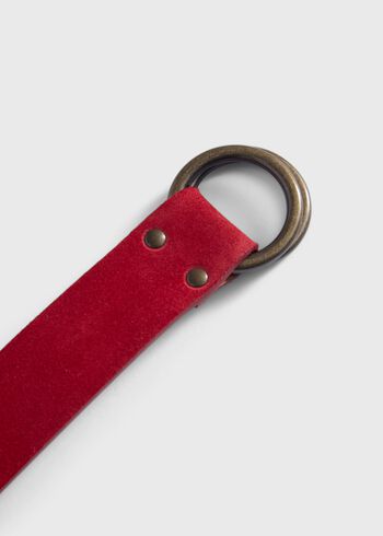 Paul Stuart Leather D-Ring Belt