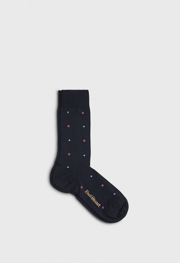 Paul Stuart Geometric Floral Sock, image 1