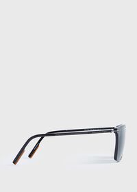Paul Stuart ZEGNA Shiny Black Sunglasses, thumbnail 3