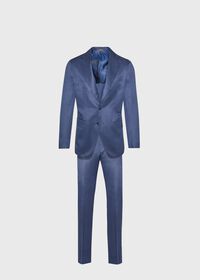 Paul Stuart Navy solid Silk Blend Suit, thumbnail 1