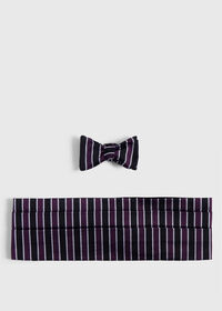 Paul Stuart Striped Bow Tie and Cummerbund Set, thumbnail 1