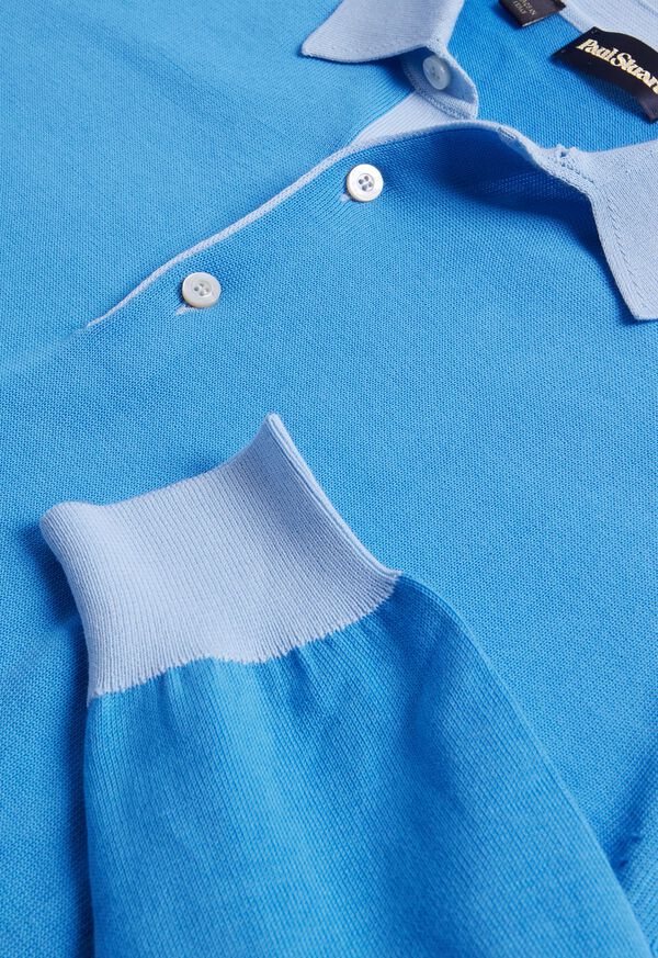 Paul Stuart Cotton Long Sleeve Polo, image 2