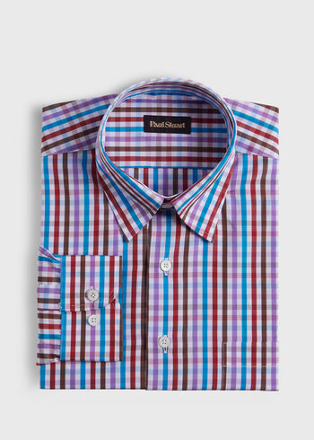Paul Stuart Cotton Multicolor Check Sport Shirt