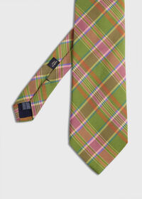 Paul Stuart Printed Silk Plaid Tie, thumbnail 1