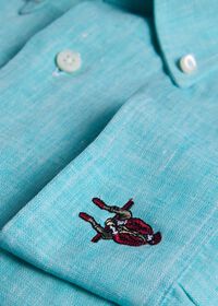 Paul Stuart Linen Logo Sport Shirt, thumbnail 4