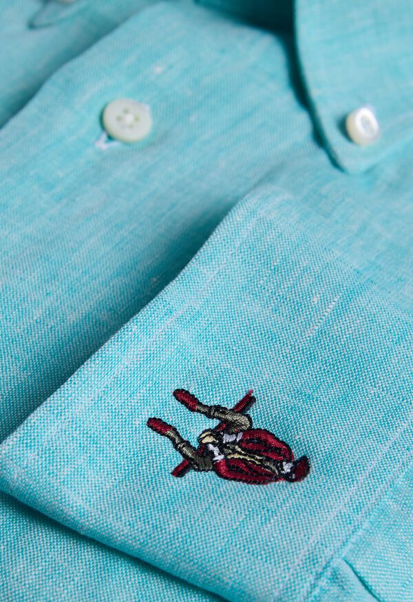 Paul Stuart Linen Logo Sport Shirt, image 4