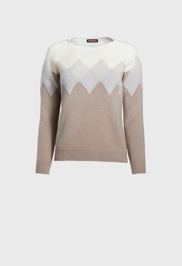Paul Stuart Wool Blend Diamond Pattern Sweater, image 1