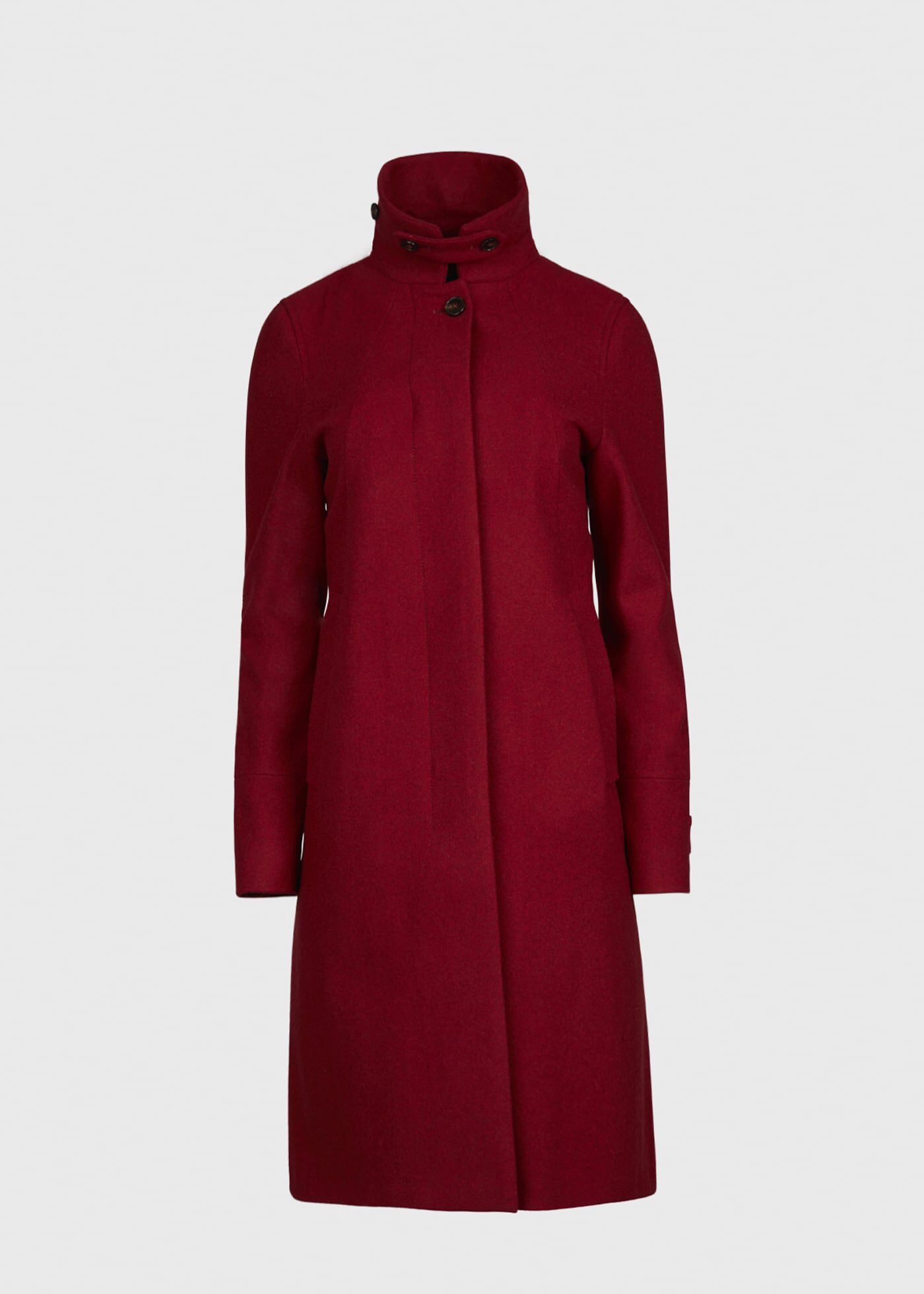 Red wool on sale swing coat
