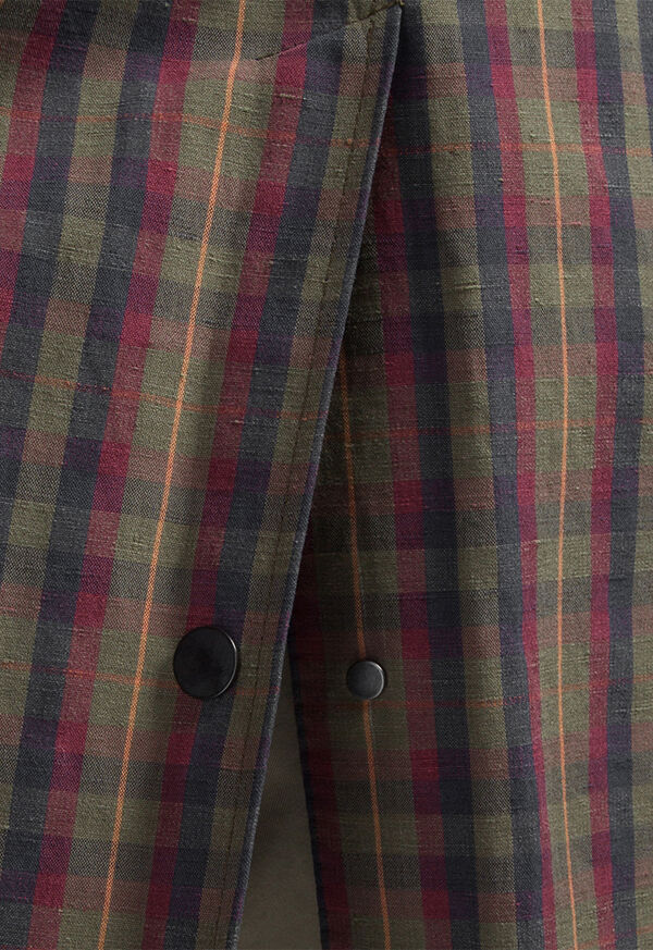 Paul Stuart Plaid Trench Coat, image 5
