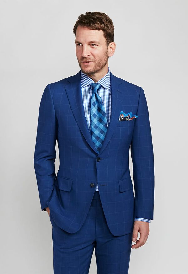 Paul Stuart Paul Fit Windowpane Super 130s Wool Suit, image 2