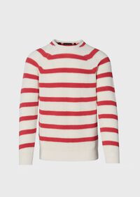 Paul Stuart Striped Cotton Crewneck Sweater, thumbnail 1
