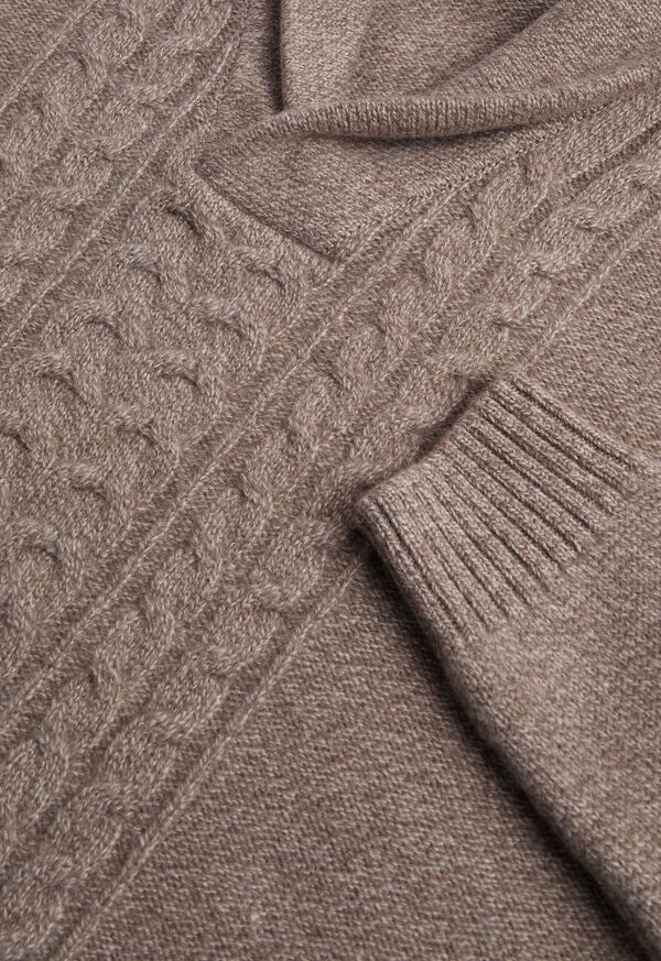 Paul Stuart Shawl Collar Center Cable Sweater, image 3