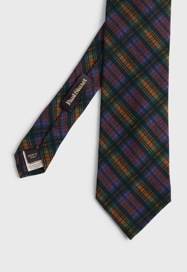 Paul Stuart Printed Wool Plaid Tie, image 1
