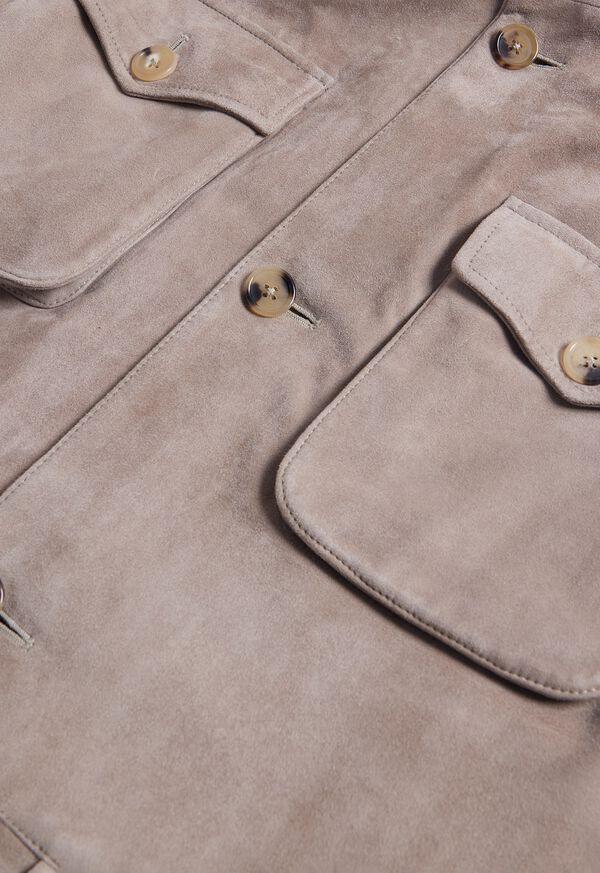 Paul Stuart Suede & Shearling Safari Vest, image 3