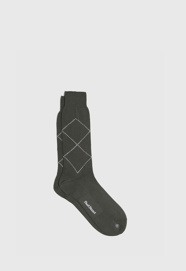 Paul Stuart Subtle Argyle Crew Sock, image 1